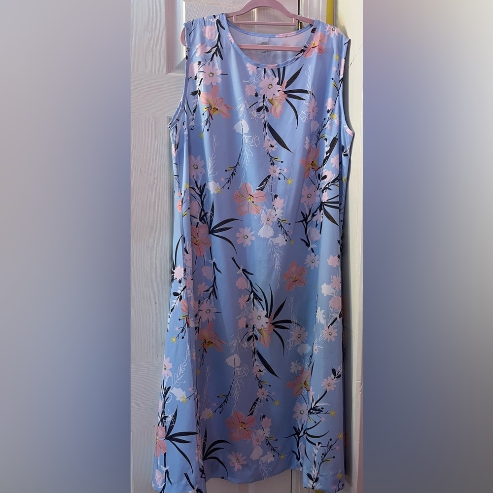 Light Blue dress with Ruffle Detail